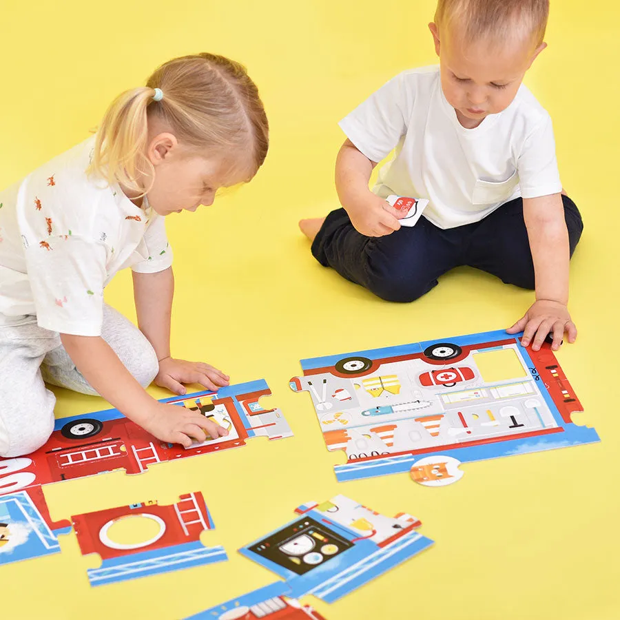 Banana Panda Make-a-Match Puzzle Fire Truck