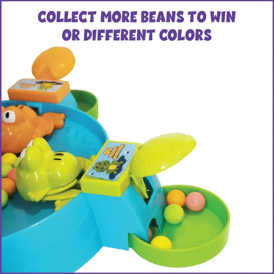 ToyMagic Hungry Feed Me Frog Game with 32 Beans|Eat The Beans|Hungry Frog Game for Kids|4 Player Family Party Board Game|Press The Frog|Collect More Beans|Best Birthday Gift for Kids 4 |Made in India